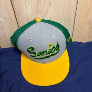 Green & Yellow 'Sonics' Baseball Cap - Adjustable Hat